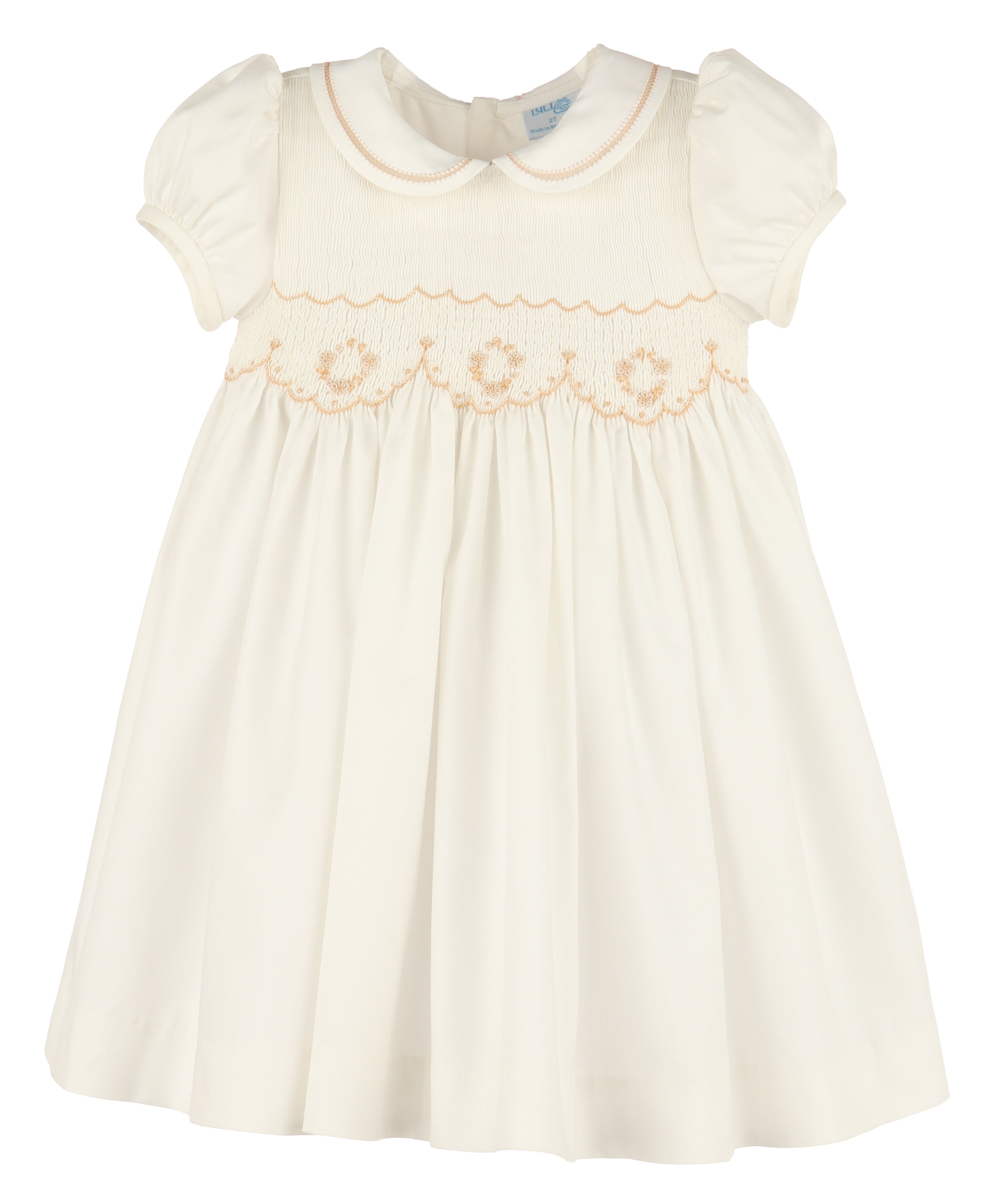 Classic Full Smock Dress in Ivory Ana Banana Classic Full Smock Dress in Ivory Ana Banana