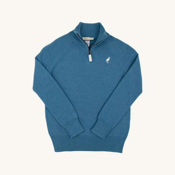Hayden Half Zip Sweater - Barnsley Blue/Palmetto Pearl – Ana Banana