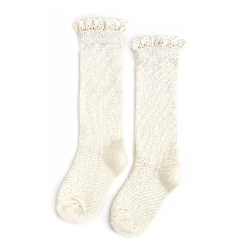 Jefferies Socks Misty Ruffle Lace Socks 1 Pair - White - Bibs and Kids  Boutique
